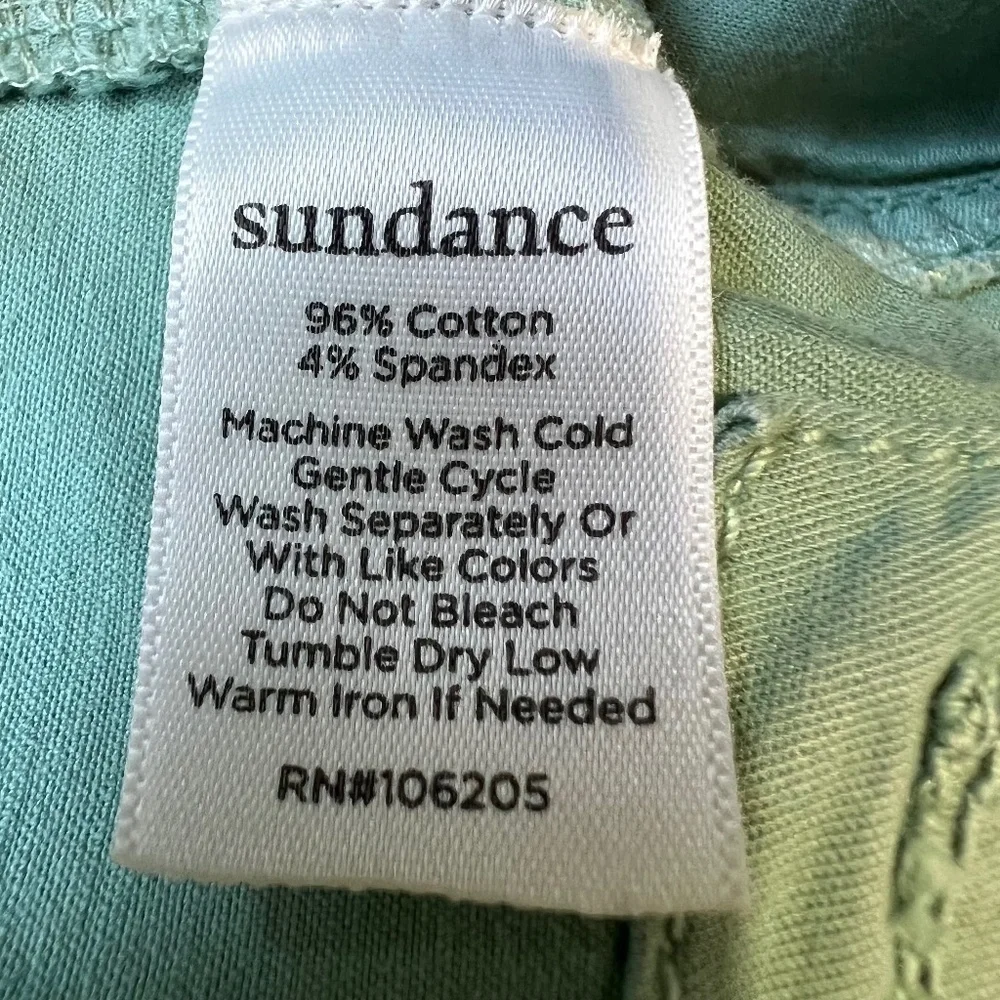 *FIRM PRICE* Sundance Bastille easy two tone green floral high rise chino - Picture 10 of 10